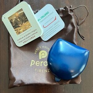 Peroni Firenze Blue Leather Coin Purse